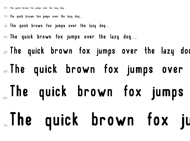BN Pinky font waterfall